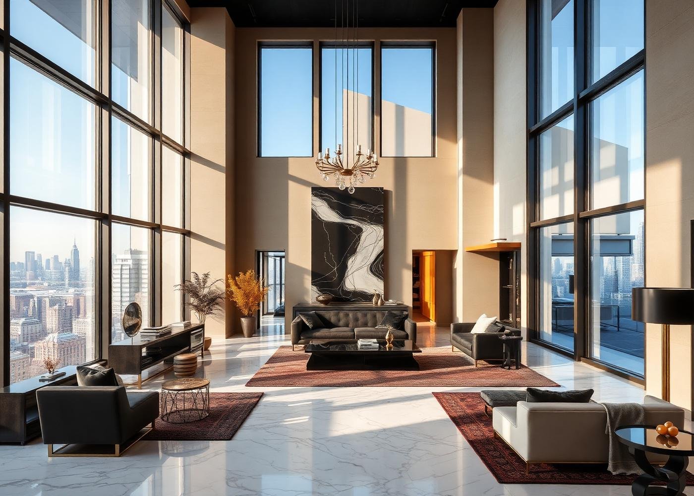 Godrej Crown Residences double-height lobby